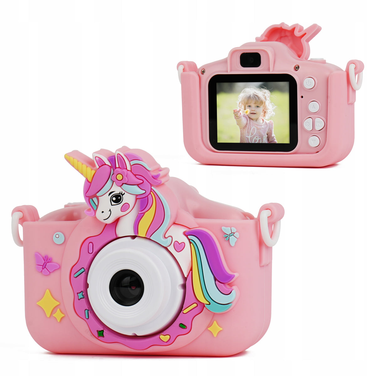 Digital Camera XREC X2 48MP 1080p Camera for Child 5x MP3 Games Unicorn