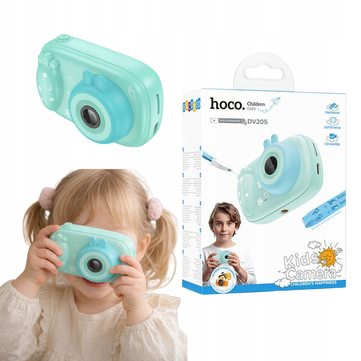 Digital Camera for Kids Hoco DV205 Photo Selfie Video Blue
