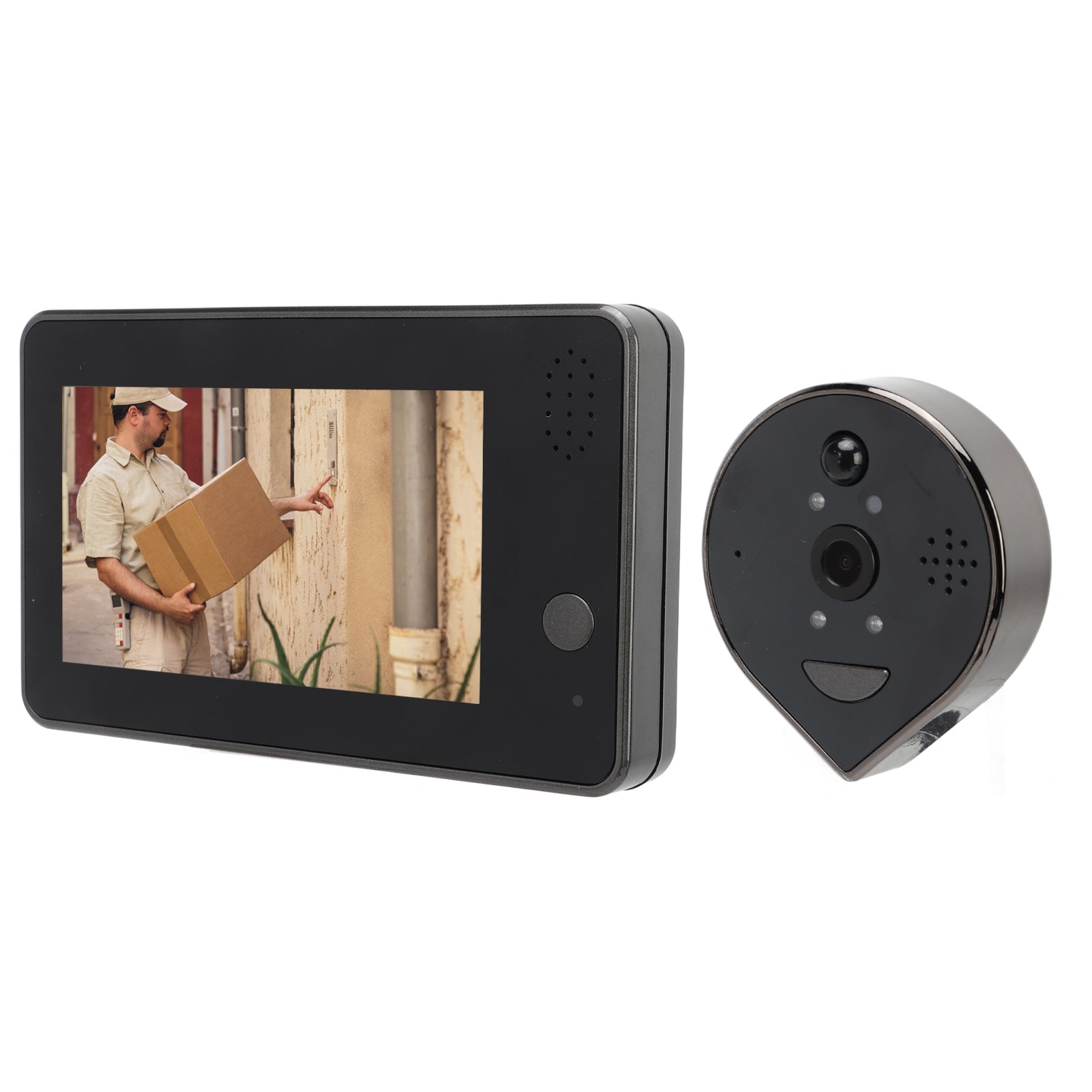 Digital Door Viewfinder, Application Monitoring 1080P Night Vision Smart