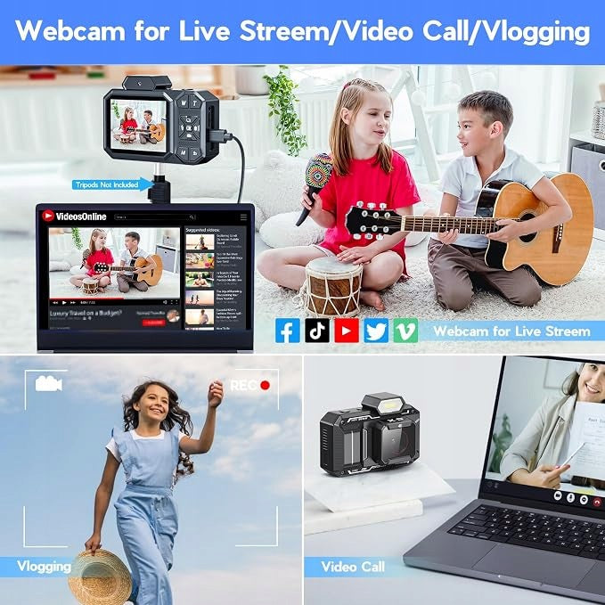 Digital HD Camera 4K D52 LCD IPS Zoom Brand no brand