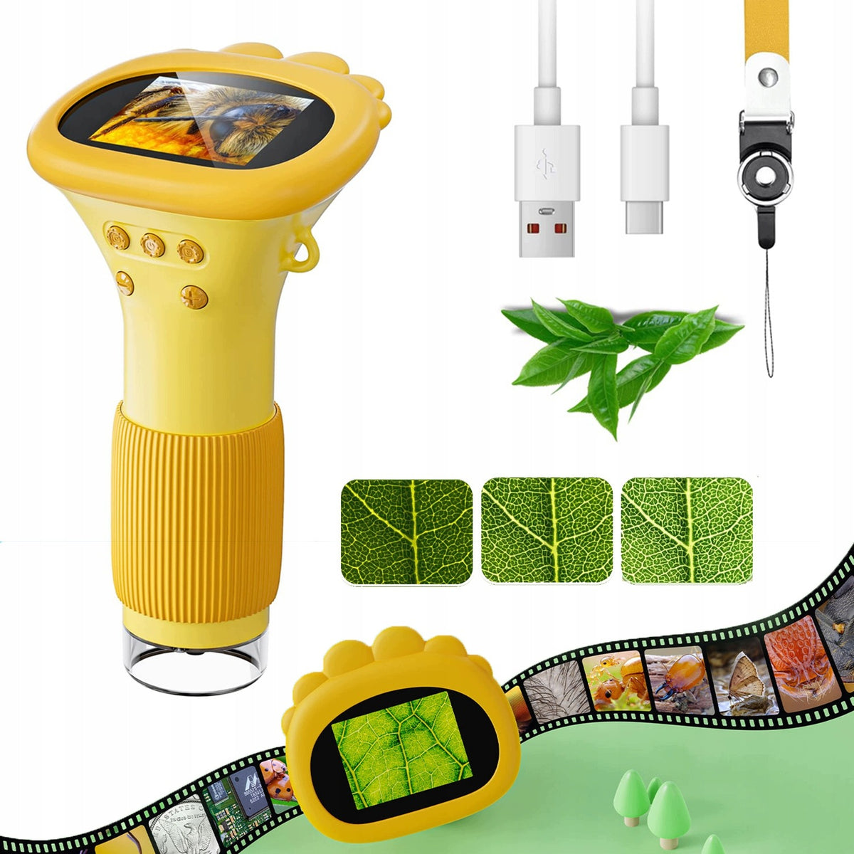 Digital Handheld Microscopes, Children's Microscope Portable USB Microscope