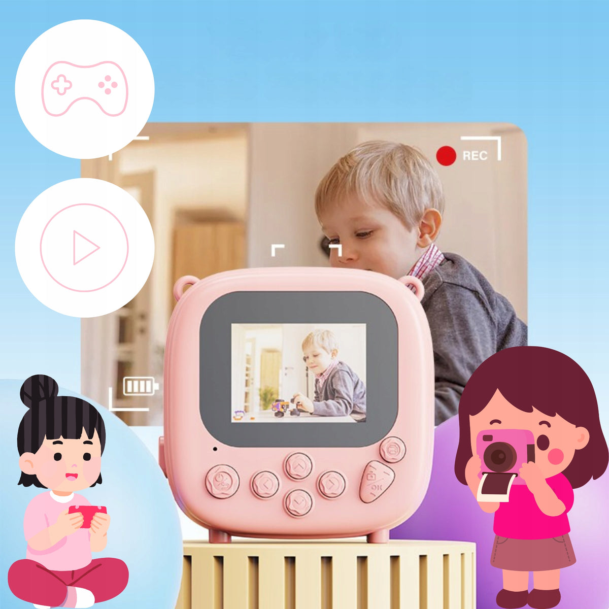 Digital Instant Camera for Kids with NP060P Photo Printing Function Manufacturer code NP060P
