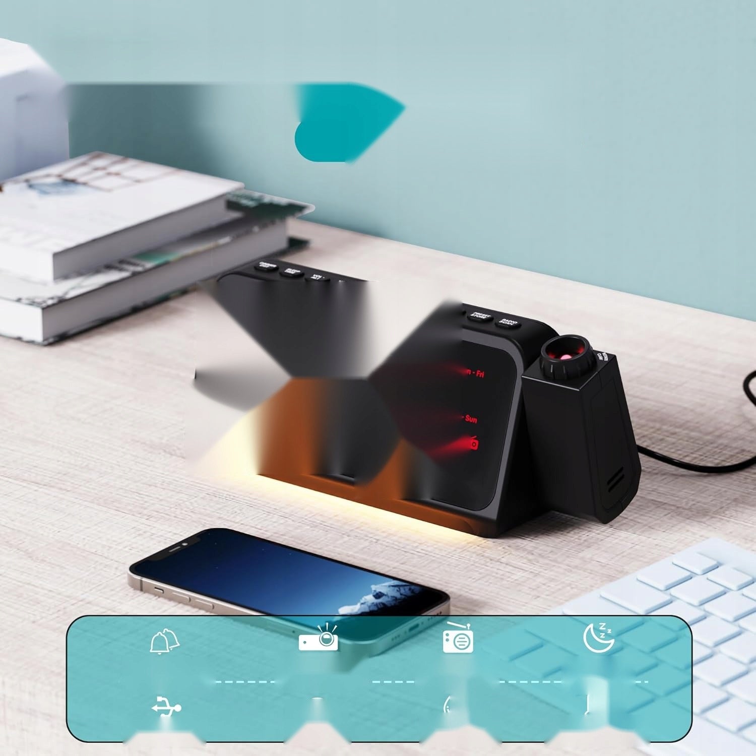 Digital Projector Dual Alarm Loud for Office Bedroom Brand no brand