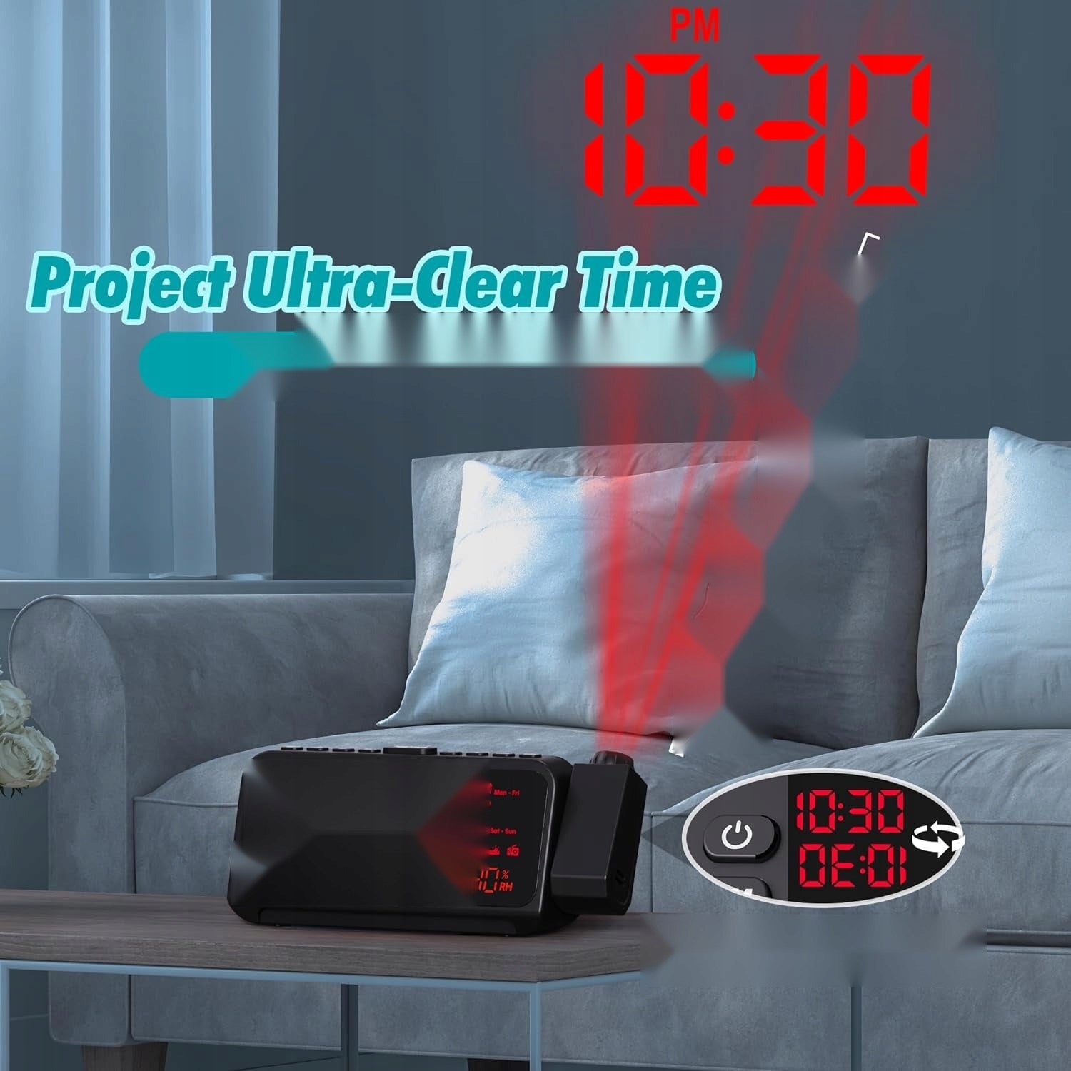 Digital Projector Dual Alarm Loud for Office Bedroom Manufacturer code 5908107475033