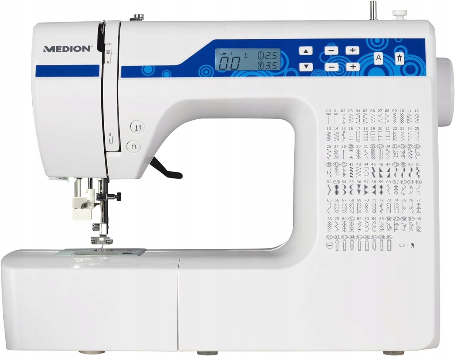 Digital Sewing Machine Medion Embroidery 100 Stitches LED Light Manufacturer code 15694