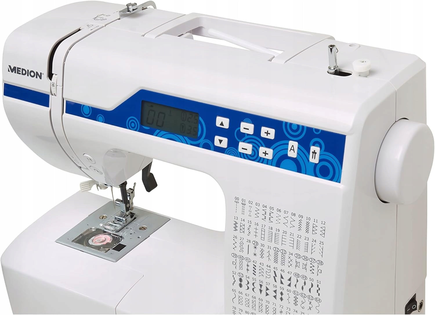 Digital Sewing Machine Medion Embroidery 100 Stitches LED Light Model MD 15694