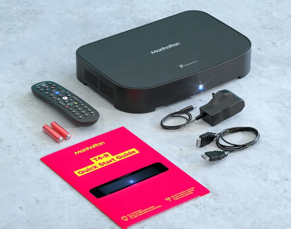 Digital TV Recorder Manhattan T4-R 500GB 4K Record two shows at once Packaging status original