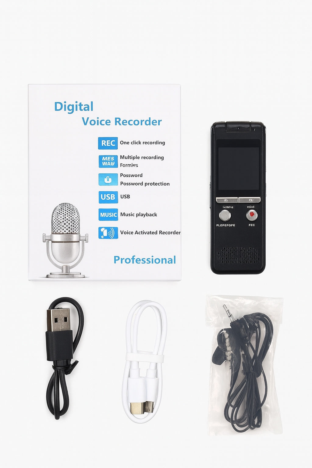 Digital Voice Recorder MP3/WAV USB with Microphone