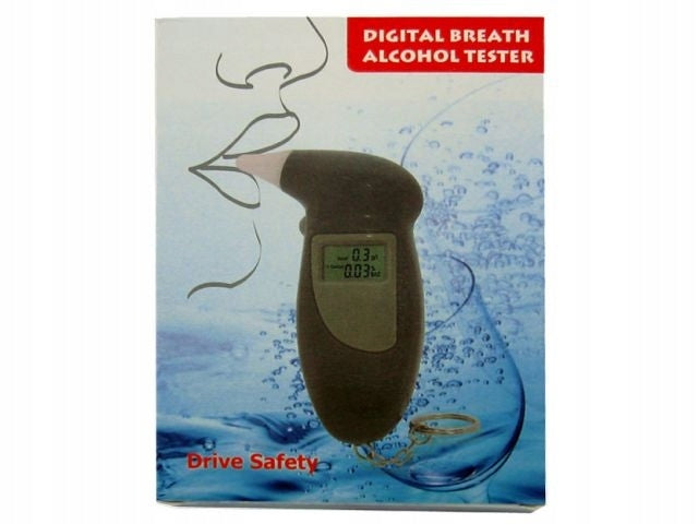Digital breathalyzer with LCD with replaceable mouthpieces + PL