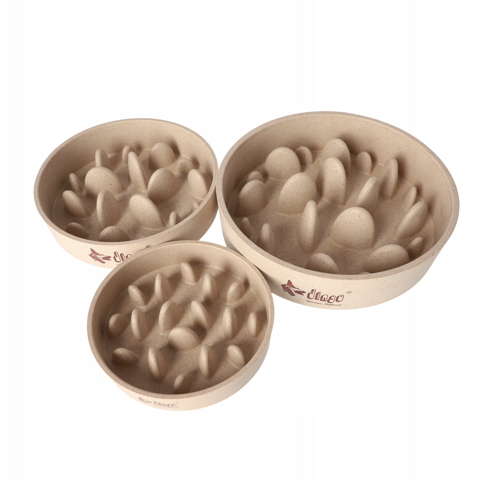 Dingo Bamboo Dog Bowl Slowing Beige 300ml 15cm Manufacturer code 14471