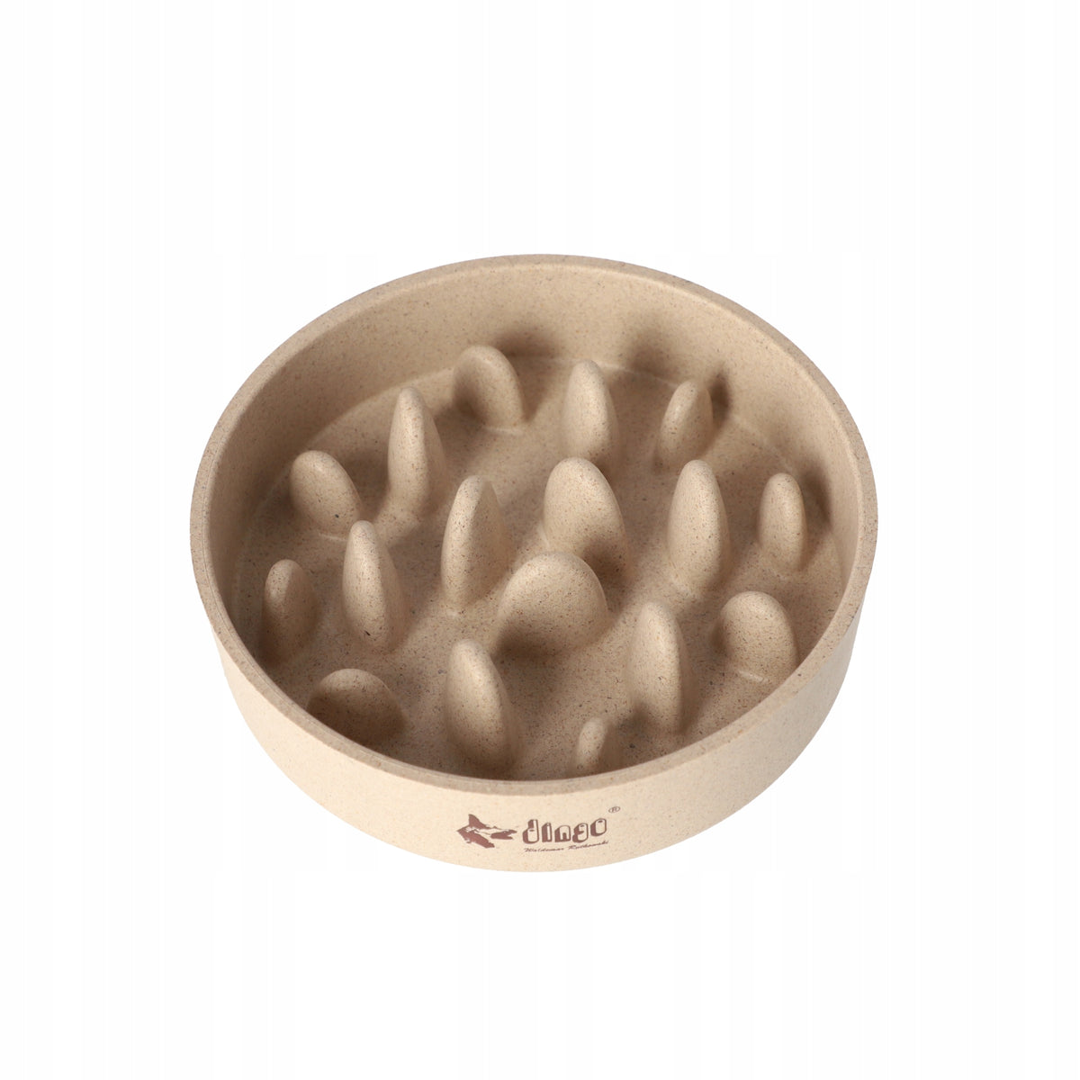 Dingo Bamboo Dog Bowl Slowing Beige 300ml 15cm