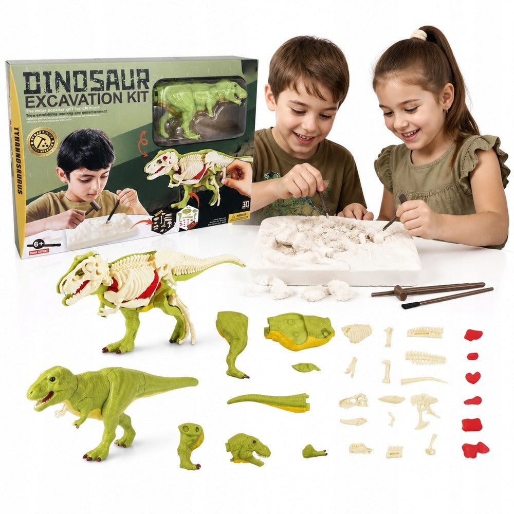 Dinosaur Excavation Fossil Small Archaeologist Skeleton Model 3D For Children