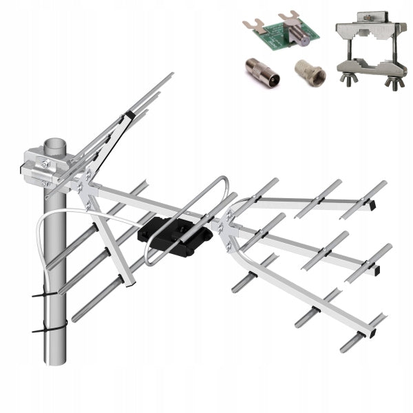 Directional TV antenna Tri Digit Mini DVB-T2 UHF symmetrizer 14dBi Dipol Brand Dipol