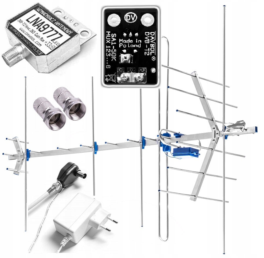 Directional antenna DVB-T2 MAXI 110cm MUX-8 Pol. Vertical LTE filter 420MHz