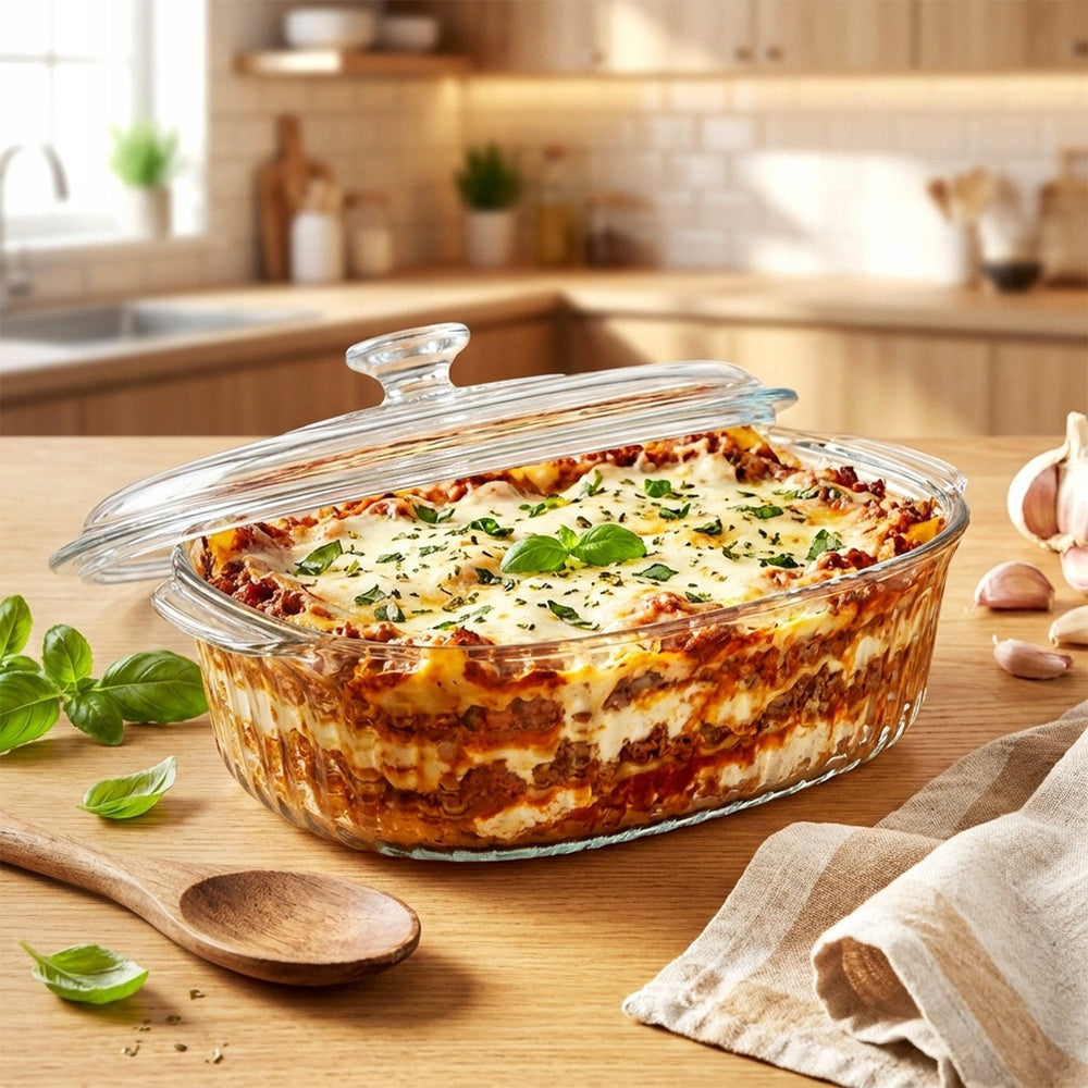 Dish HEAT RESISTANT glass pan baking lid 1,6L Packaging status original