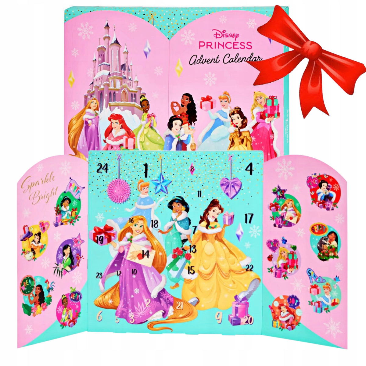 Disney Princess Advent Calendar 24 Cosmetics Standing Rectangle Brand no brand