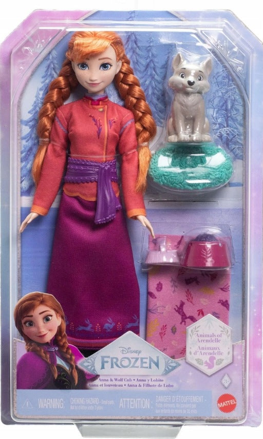 Disney Princess Anna 29 cm Doll with Wolf Frozen Accessories JFG17 Packaging status original