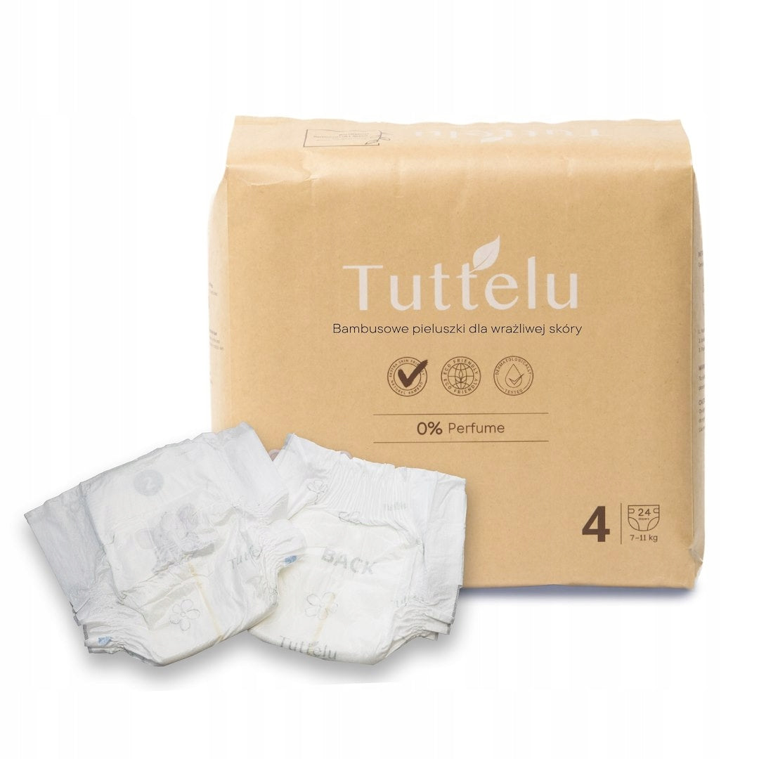 Disposable diapers size 4 (7-11 kg) 24 pieces Tuttelu Bamboo
