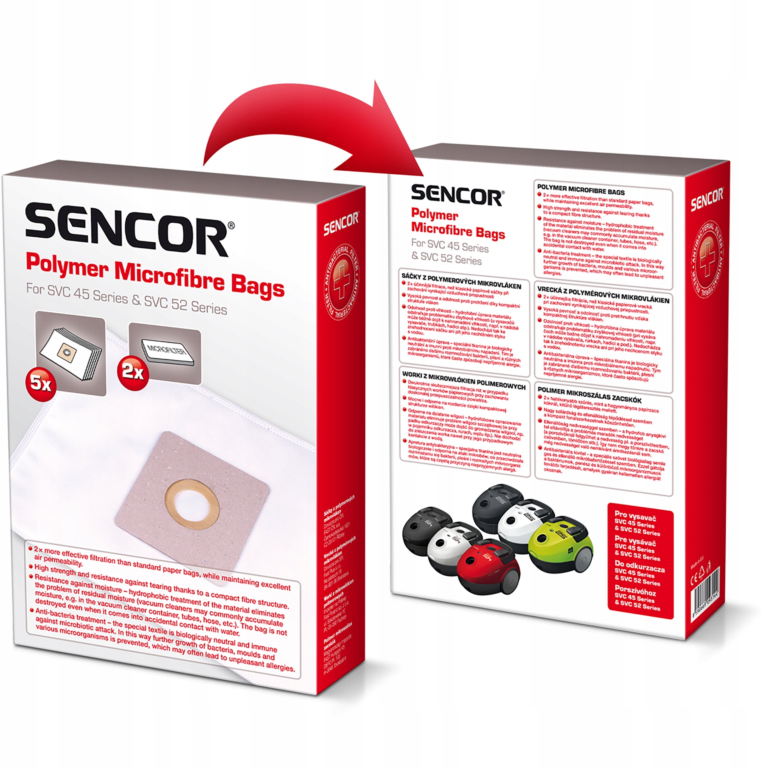 Disposable vacuum cleaner bags Sencor SVC 45/52 5 bags + 2 microfilters