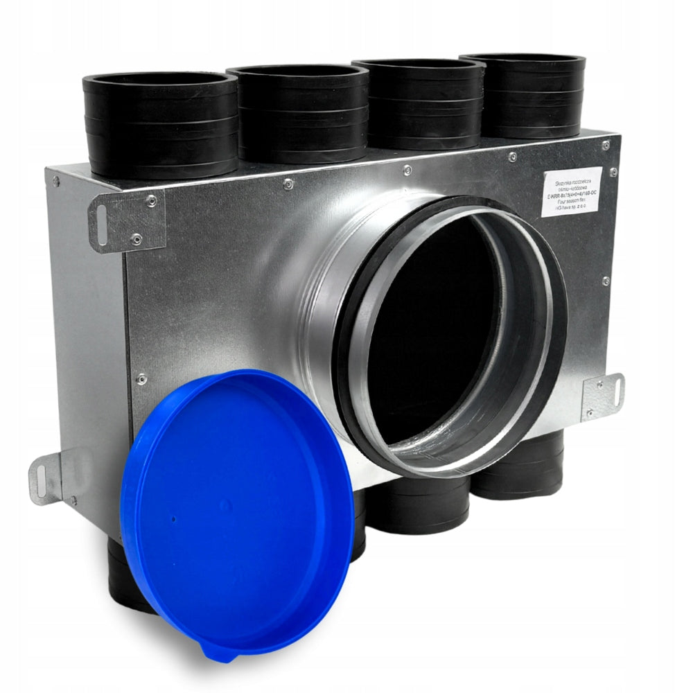 Distribution box ventilation pipe splitter fi160 / 8x75mm