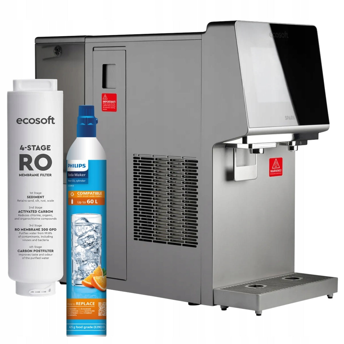 Distributor water filter hot water Ecosoft SPARK RO + CO2 cylinder Manufacturer code MO1200BCHASECO