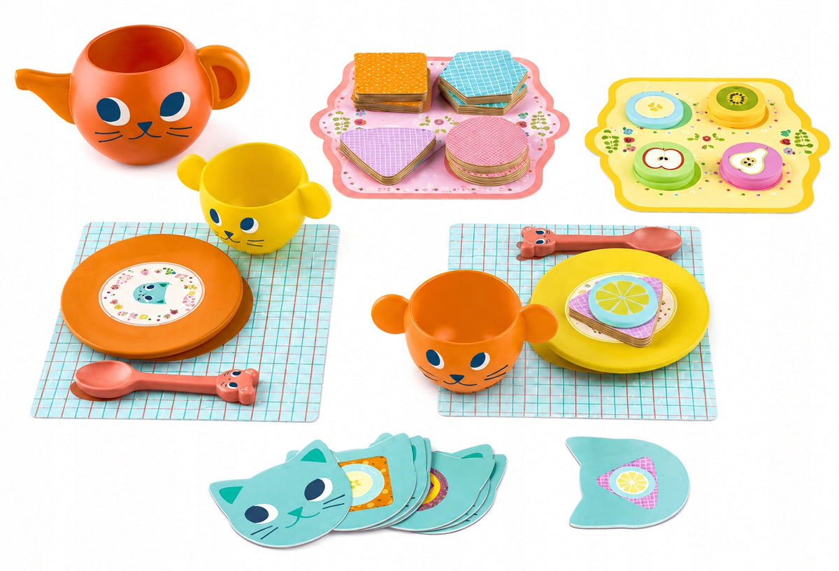 Djeco Set of Wooden Tea and Biscuits 35 elements 18 months + Manufacturer code DJ05504