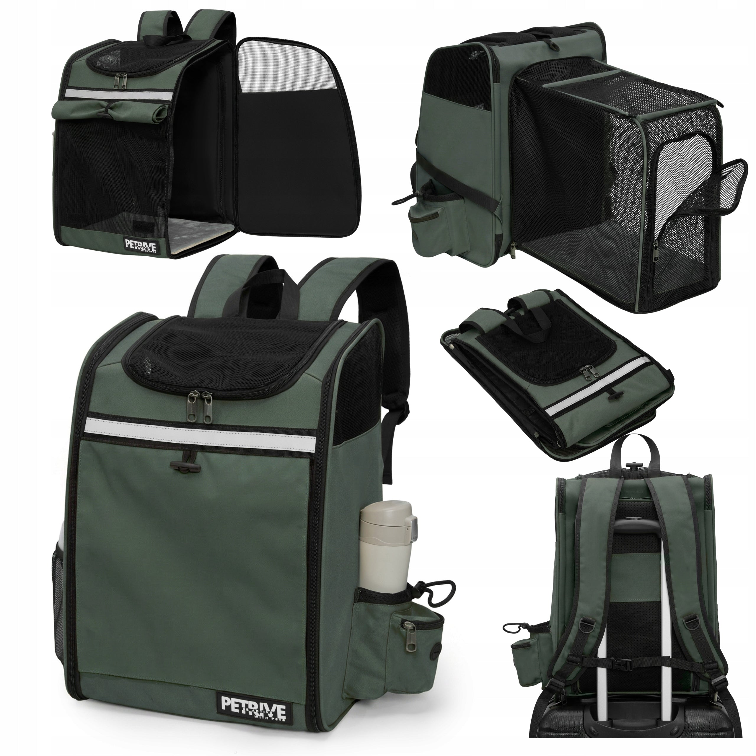 Dog Backpack, MAXICARRY XL Expandable Cat Transporter up to 12 kg