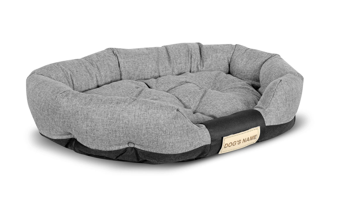 Dog Bed 75x50 cm Personalized Waterproof Grey Length 75 cm