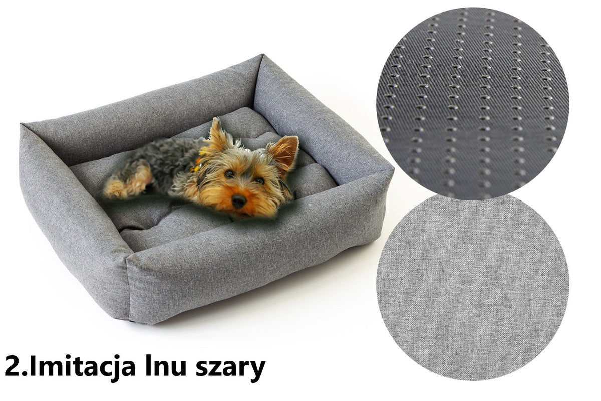 Dog Bed Couch 65x55 WATERPROOF Grey Packaging status original