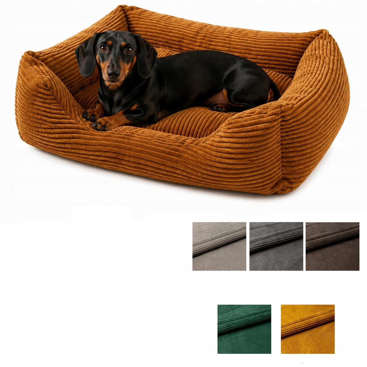 Dog Bed Dachshund West Corduroy XL Comfortable Playpen Bed 80x60