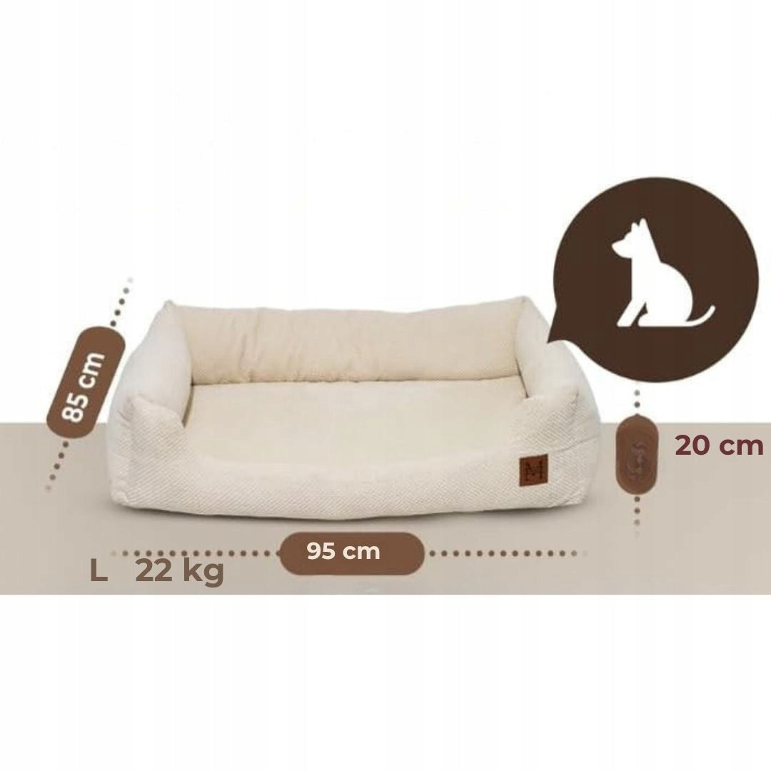 Dog Bed Memory Foam Orthopedic Pillow Blanket L 95x85cm BEIGE Q0V Brand no brand