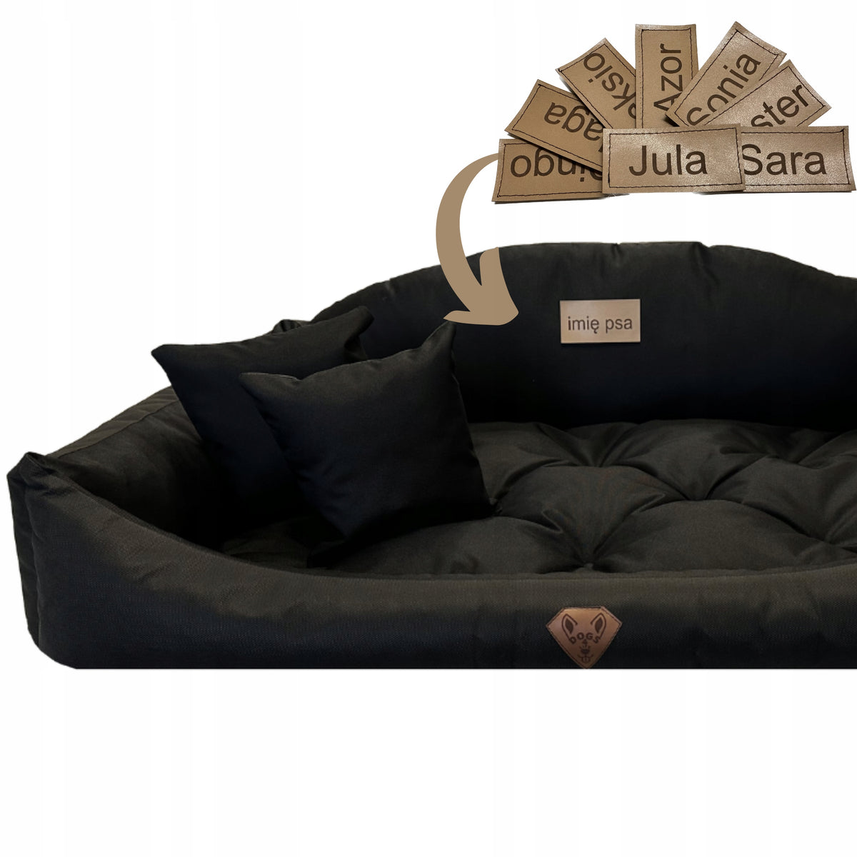 Dog Bed Name 75x65 Shell Waterproof Soft Personalized