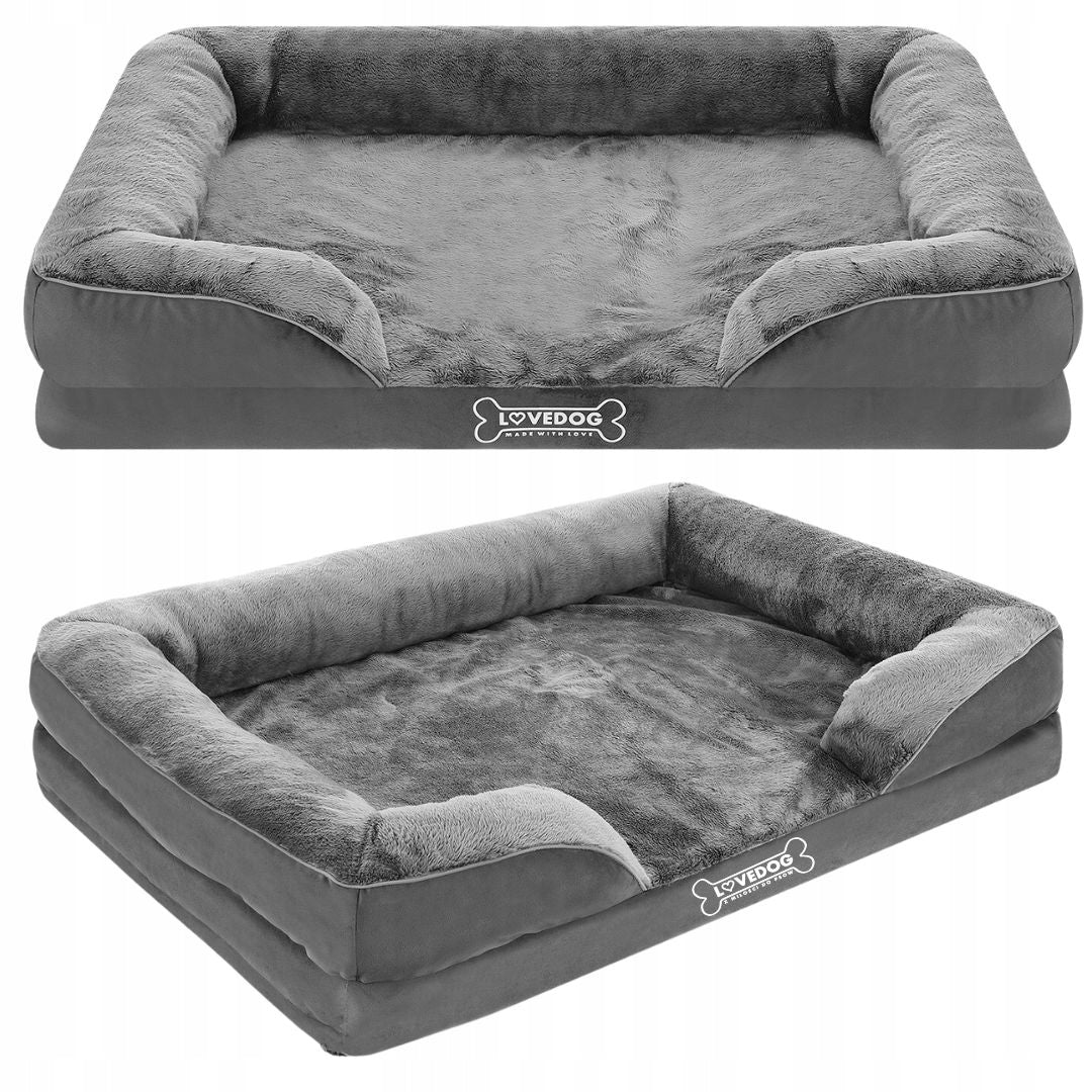 Dog Bed Orthopedic Large XL 100x75 Zipper Cover, Sofa