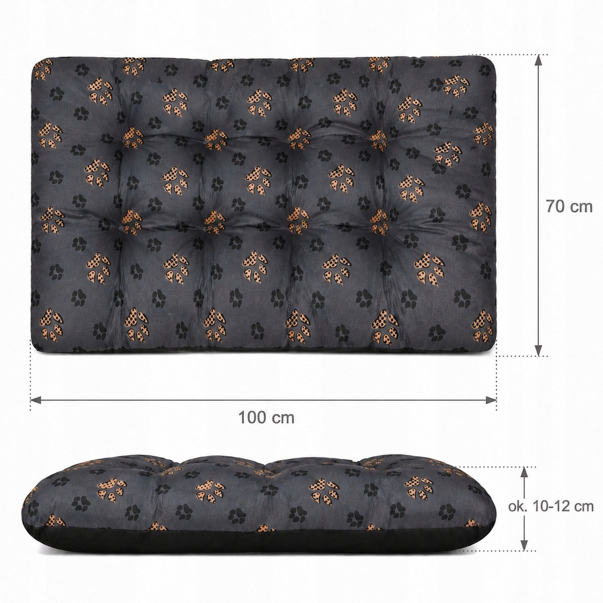 Dog Bed WATERPROOF Comfortable Bedding Soft Pillow 100x70 PAWS Packaging status original