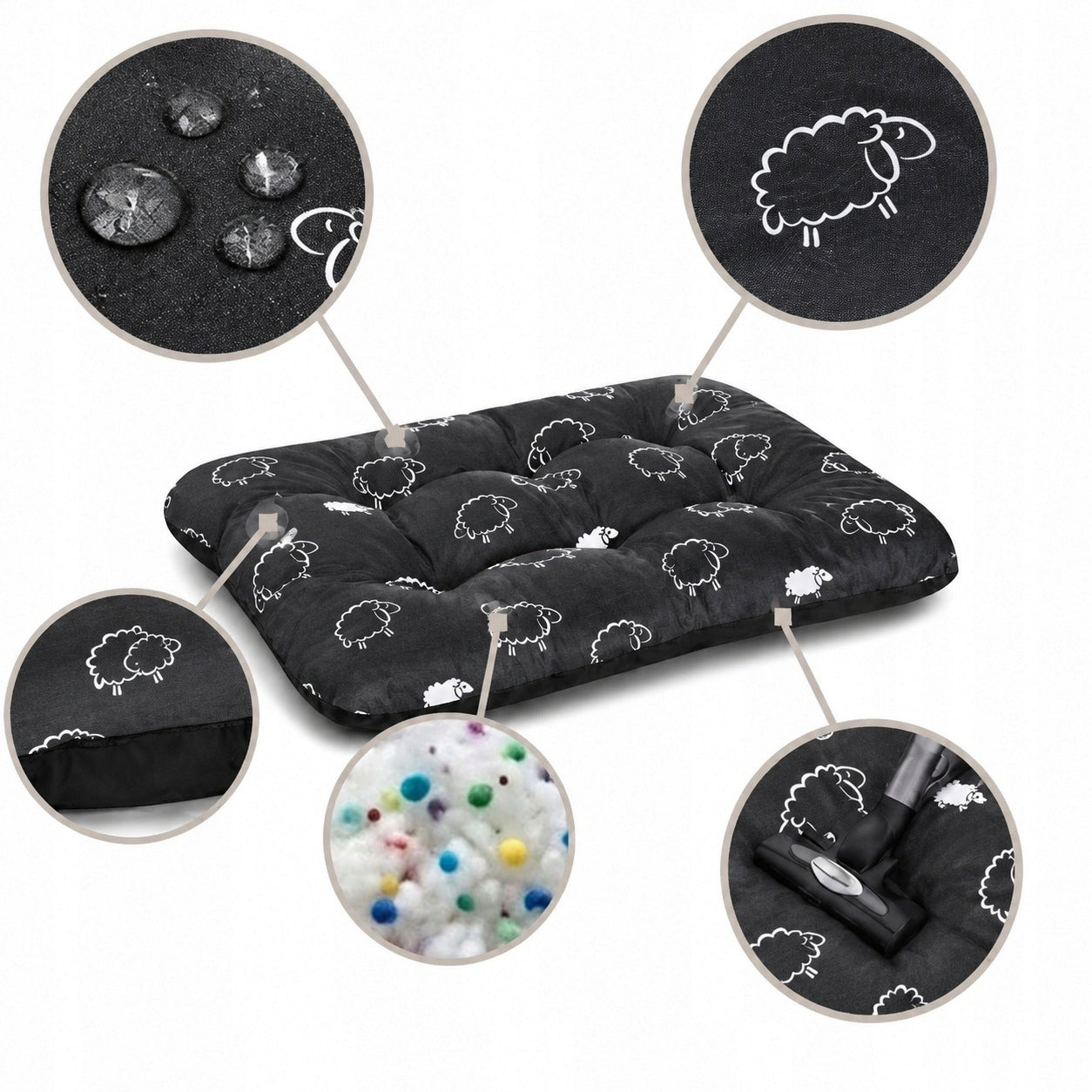 Dog Bed WATERPROOF Comfortable Cushion Playpen Couch Mat 70x50 SHEEP Manufacturer code Legowisko dla psa kota posłanie kanapa mata