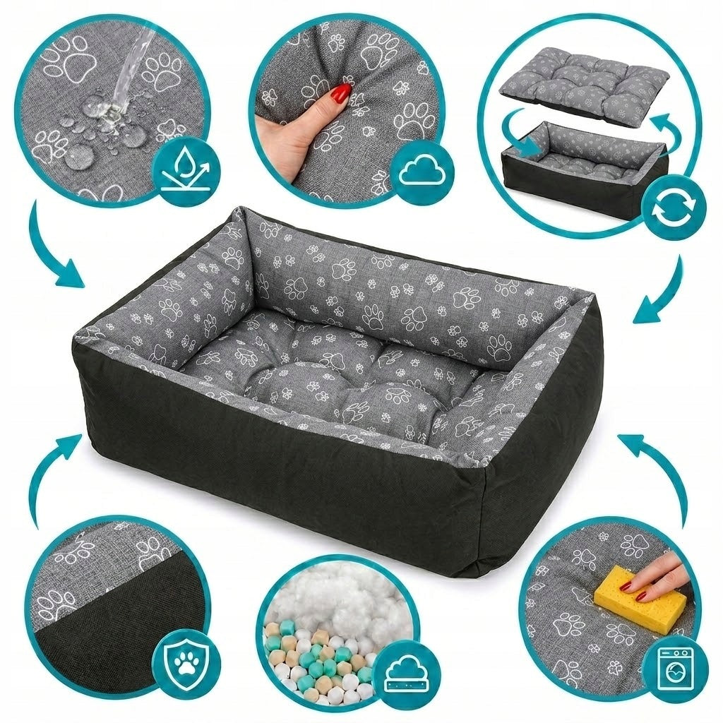 Dog Bed WATERPROOF Couch Playpen Comfortable Bedding 85x65 Paws CLAW Manufacturer code Legowisko dla psa kota posłanie kanapa mata