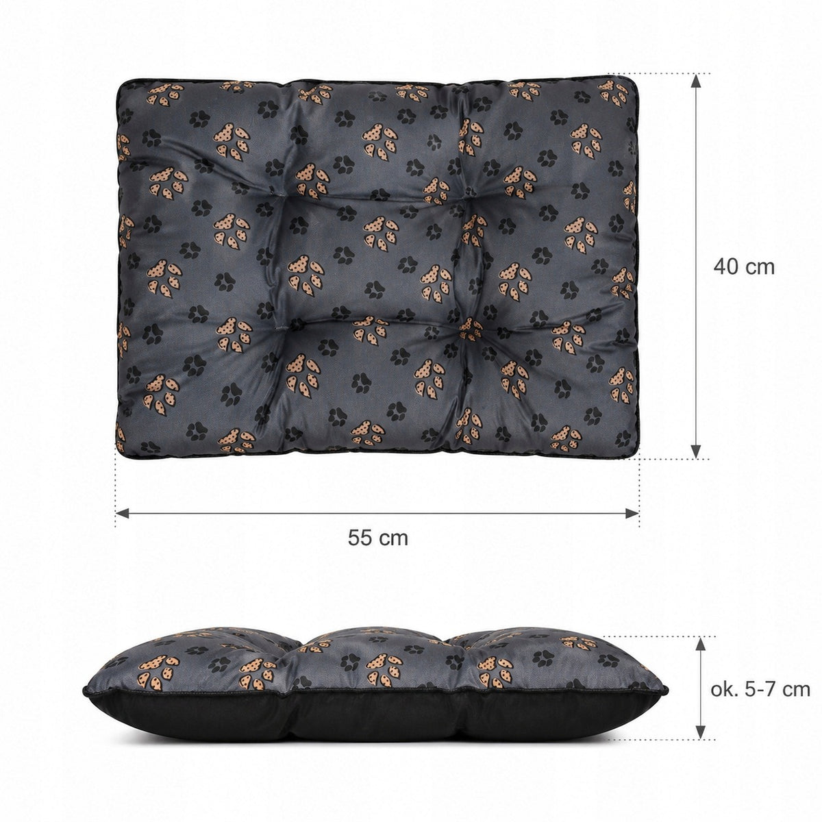 Dog Bed WATERPROOF Cushion Bedding Soft Mat 55x40 PAWS Packaging status original