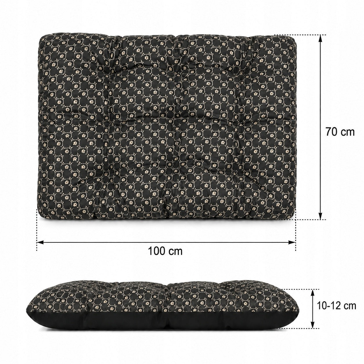 Dog Bed WATERPROOF Pillow Soft Bedding 100x70 LOUIS BLACK Manufacturer code Legowisko dla psa kota posłanie kanapa mata