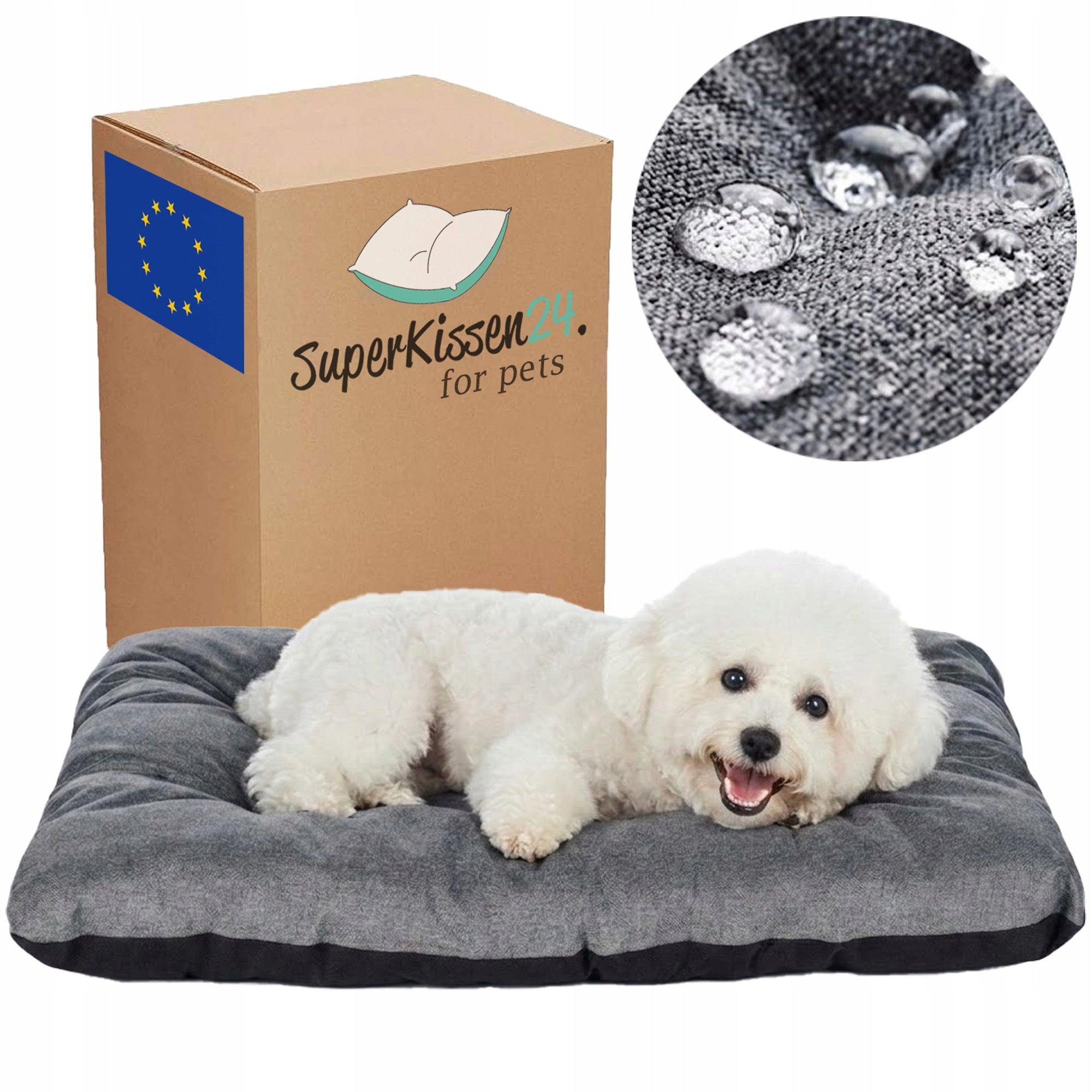 Dog Bed WATERPROOF Soft Anti-Allergic Pillow 55x40 Playpen LEN