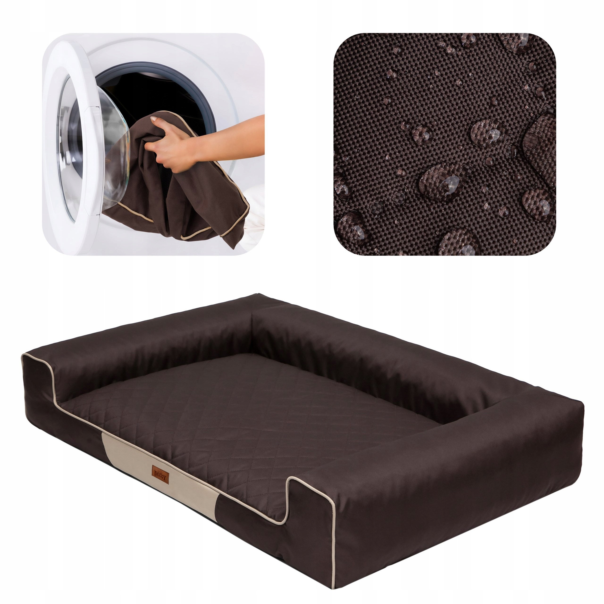 Dog Bed, XXL 118x78 cm, Waterproof, Pull-down Cover