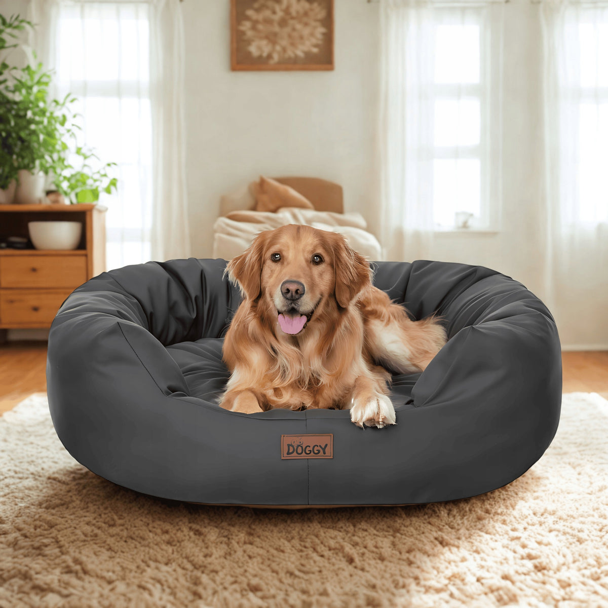 Dog Bed for Large Dog XXL 114x94 cm - Removable Mattress Packaging status original