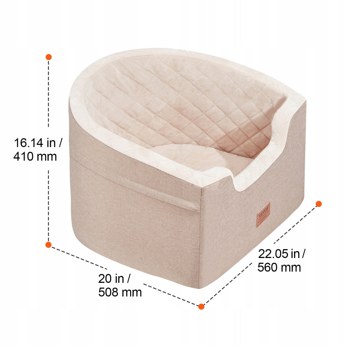 Dog Booster Car Seat Pet Car Seat for Small Medium Dog up to 55 lbs Brown Manufacturer code CWZGQCZYZQHT26
