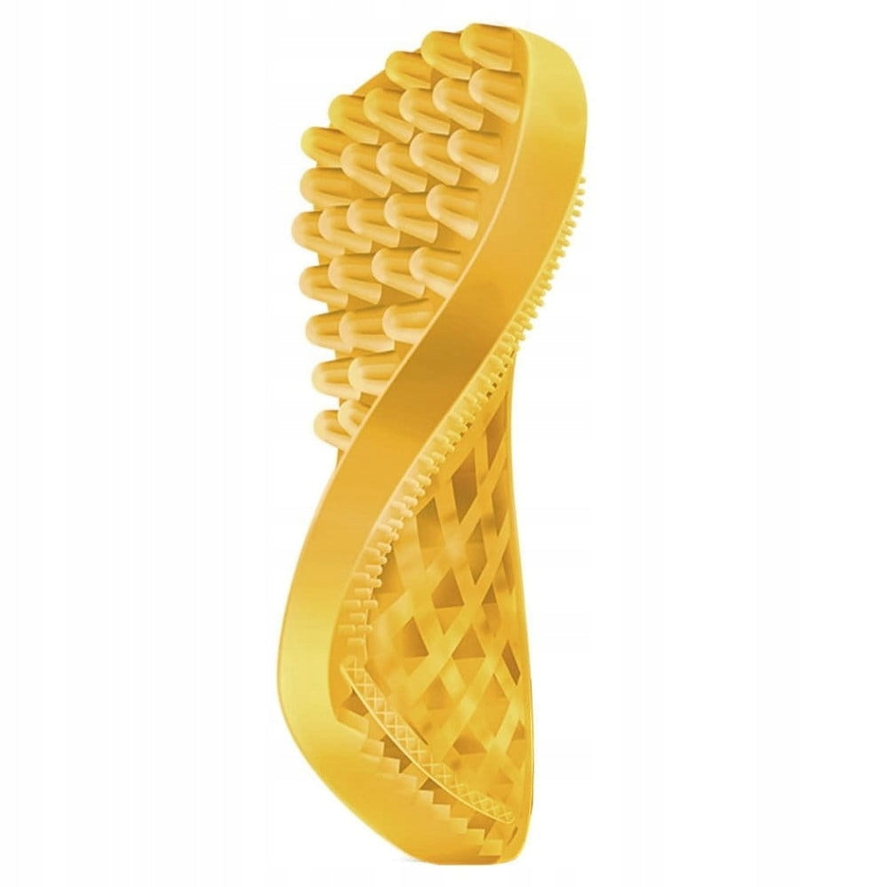 Dog Brush Medium Silicone Yellow Packaging status original