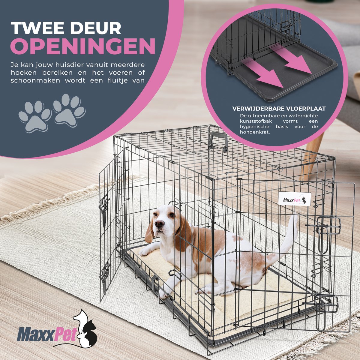 Dog Cage - Folding 91 x 57 x 64 cm Manufacturer code 01
