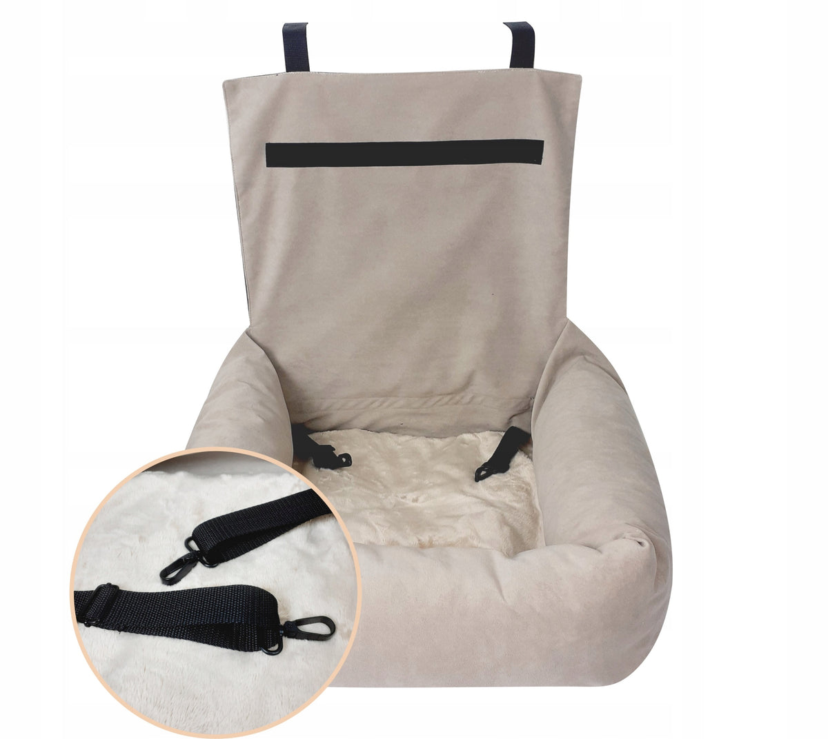 Dog Car Seat Dog Transporter Velvet Beige EAN (GTIN) 5903726123310