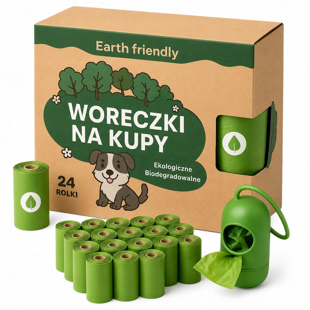 Dog Feces Pouch Bags 360 Pcs Biodegradable Strong Leakproof Pouch