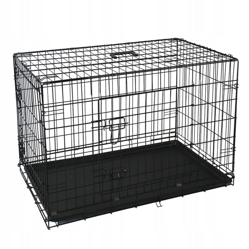 Dog Kennel Cage Two Door Metal Folding M Right 76×53×56