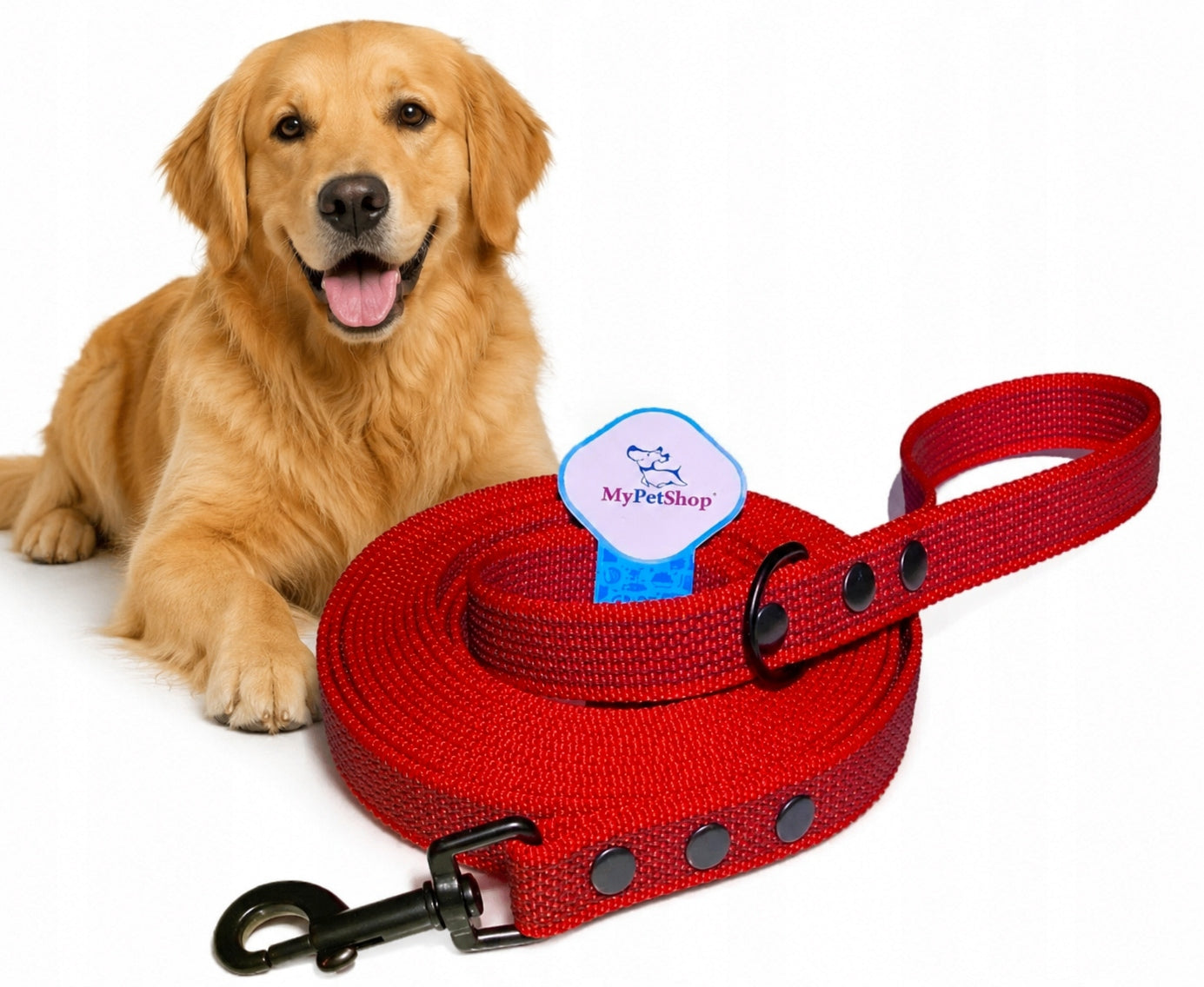 Dog Leash Rubberized with ABS Rubber. Training, 5m Width 20mm Non-Slip