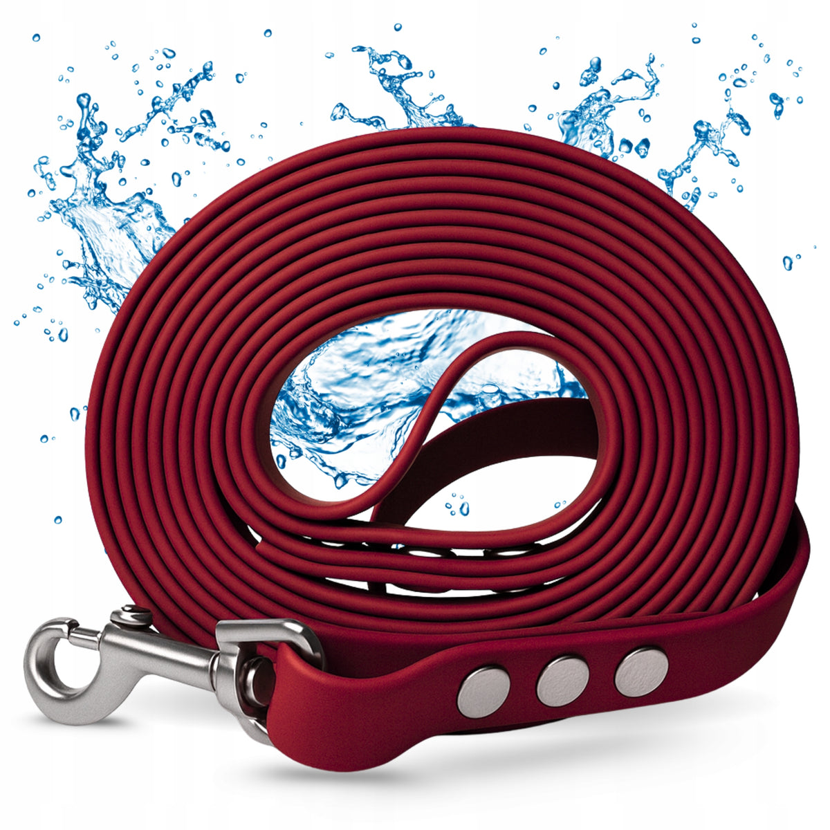 Dog Leash Small / Large 3M Waterproof Strong Long / Short Red