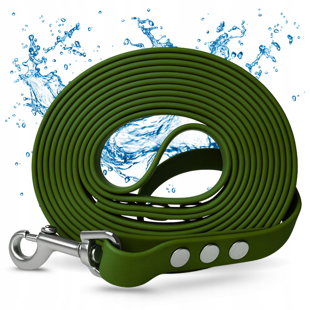 Dog Leash Small / Large 5M Waterproof Strong Long / Short Green